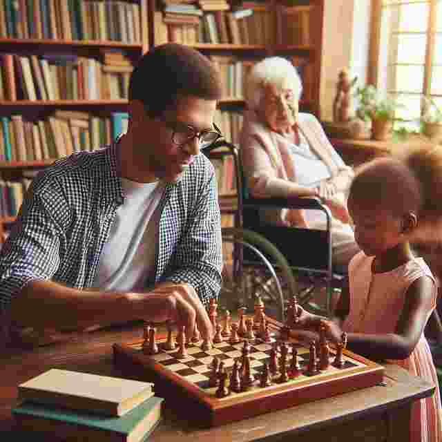 チェスを楽しむ男性